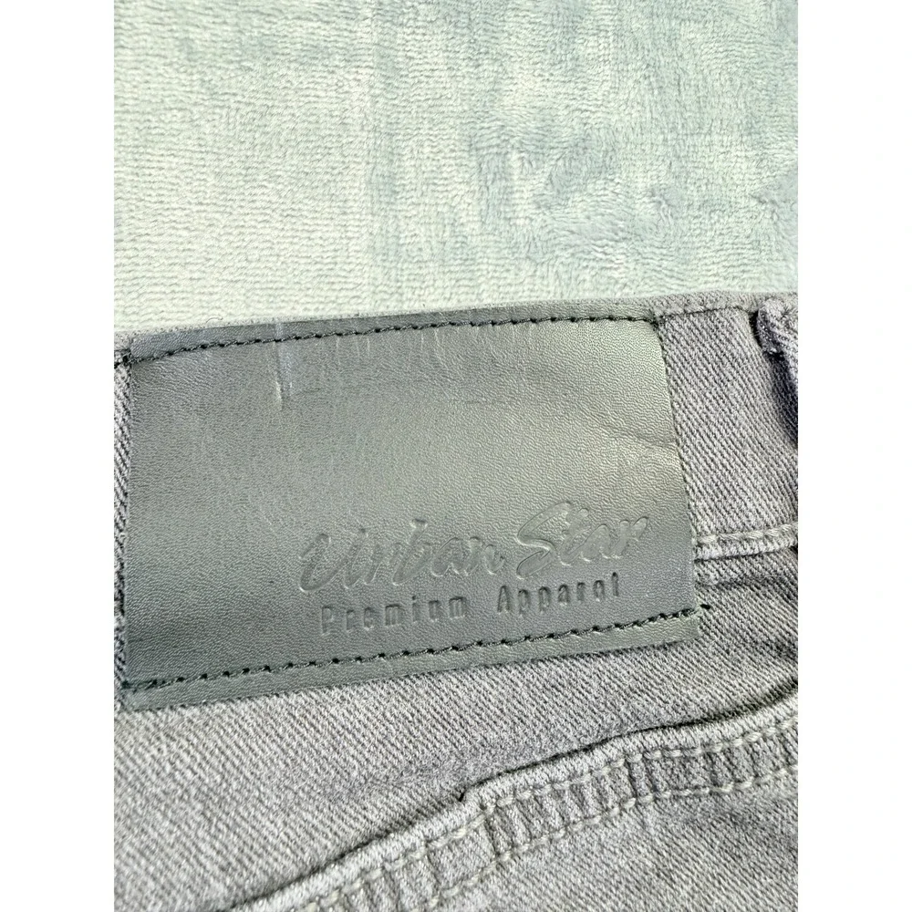Urban Star Mens Straight Leg Gray Denim Jeans 32x30 02518231US Stretch Cotton
